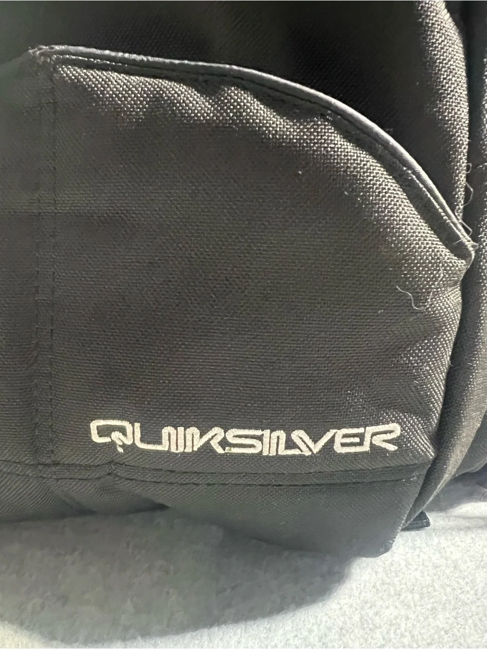 Quiksilver Large Black Backpack with Orange Accents